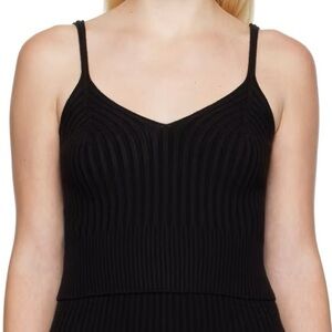 Drae cropped ribbed Den wool blend tank
